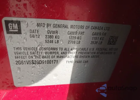 2013 Cadillac Xts Platinum from USA, damaged, VIN 2G61V5S39D9100171